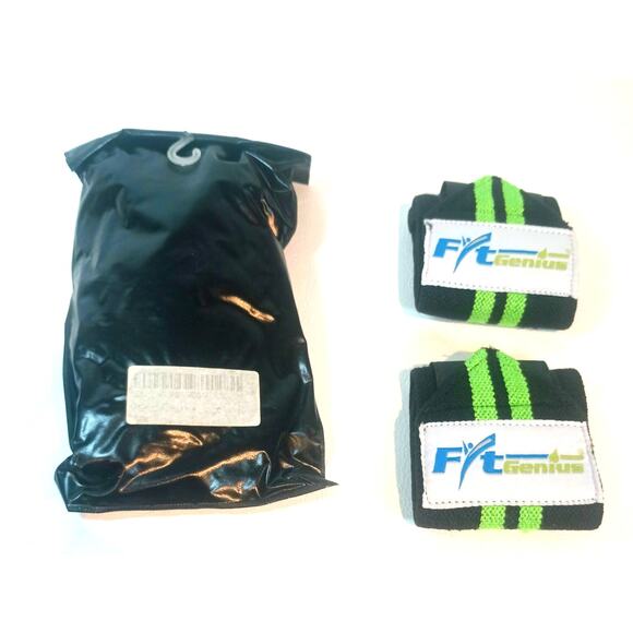 FITGENIUS WEIGHT LIFTING STRAPS POWERLIFTING BODYBUILDING NEW - Picture 2 of 4